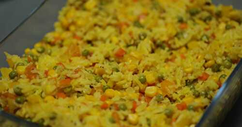 One pot de riz safrané aux légumes 