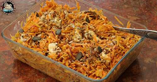 Salade carottes feta aux graines 