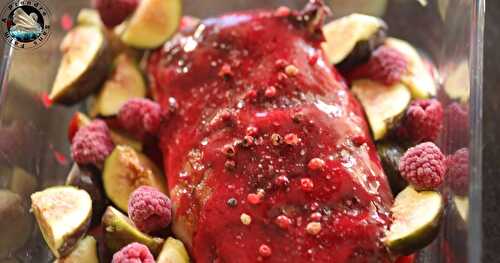 Magret de canard aux figues et framboises 