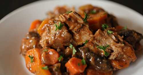 Veau Marengo champignons carottes à la mijoteuse 