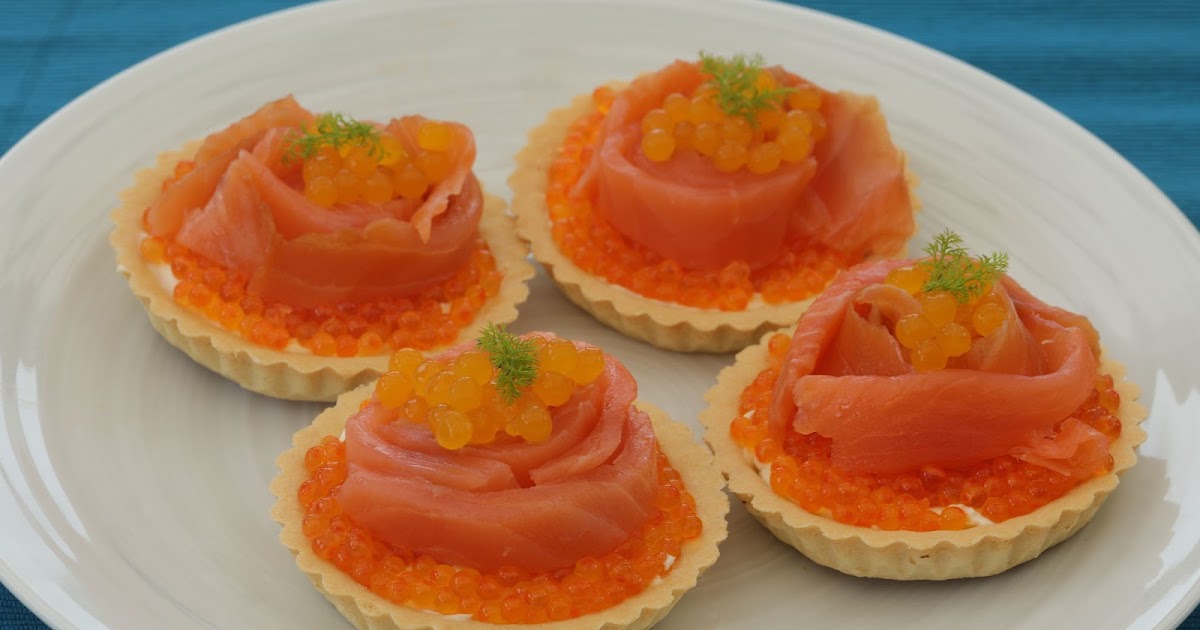 Tartelettes festives saumon fumé œufs de truite 