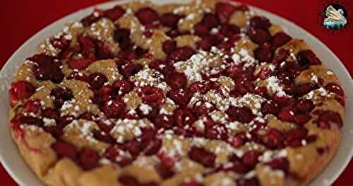 Pancake géant au levain et framboises 