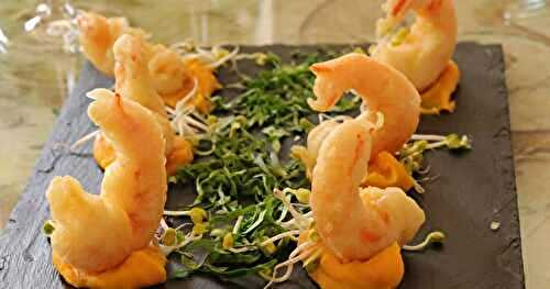 Crevettes en tempura 