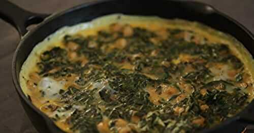 Omelette chou kale pois chiches 