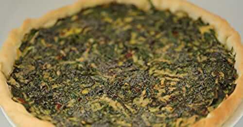 Quiche aux feuilles de blettes fromage et graines de pavot 