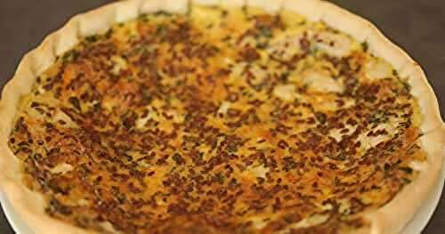 Quiche poulet estragon aux graines de lin 