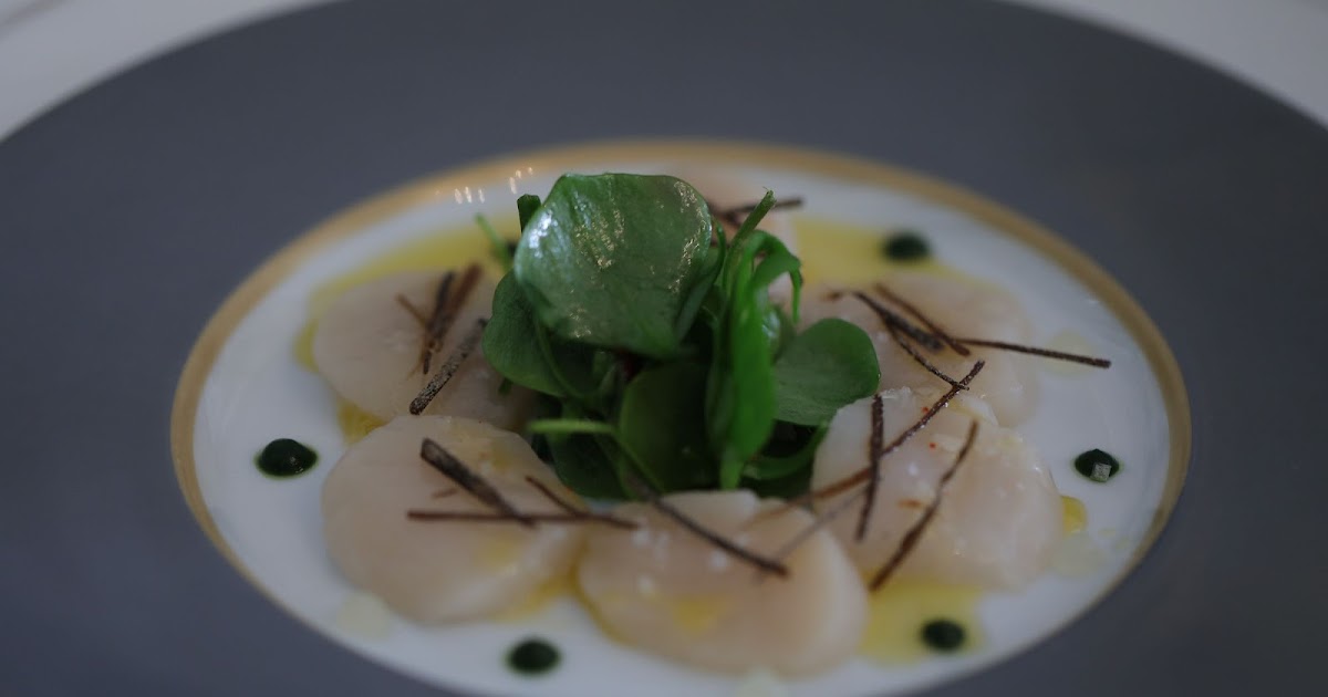 Ceviche de Saint-Jacques aux algues et pousses de betterave 