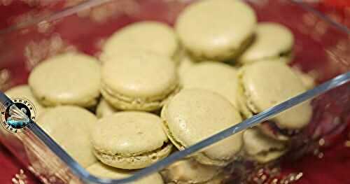 Macarons thé matcha framboises 