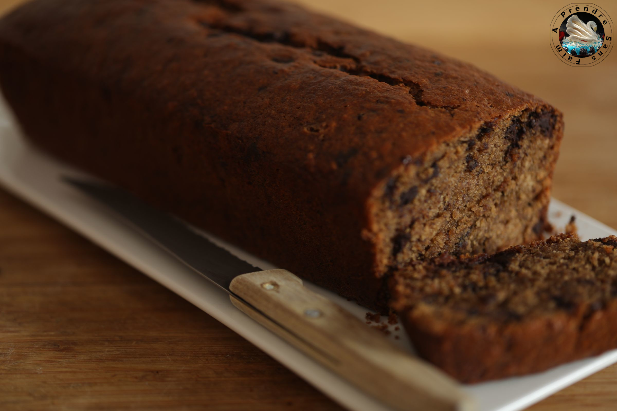 Cake vegan banane cannelle aux pépites de chocolat 