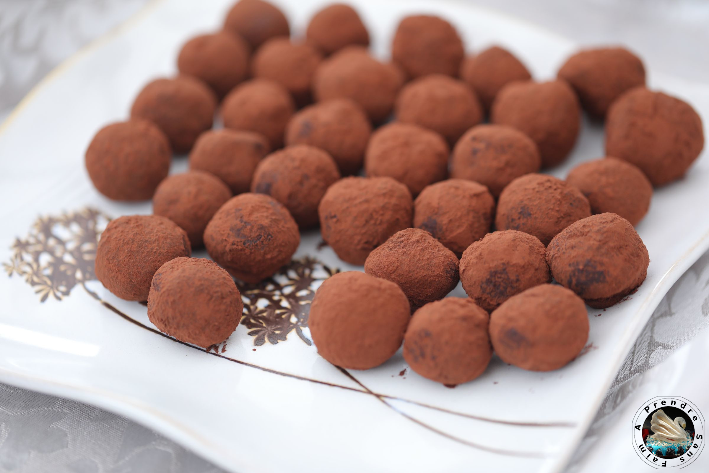Truffes chocolat menthe poivrée (pas à pas en photos) 
