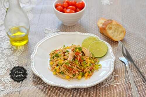 Tavuklu tel sehriye salatasi - Salade de cheveux d'ange et poulet