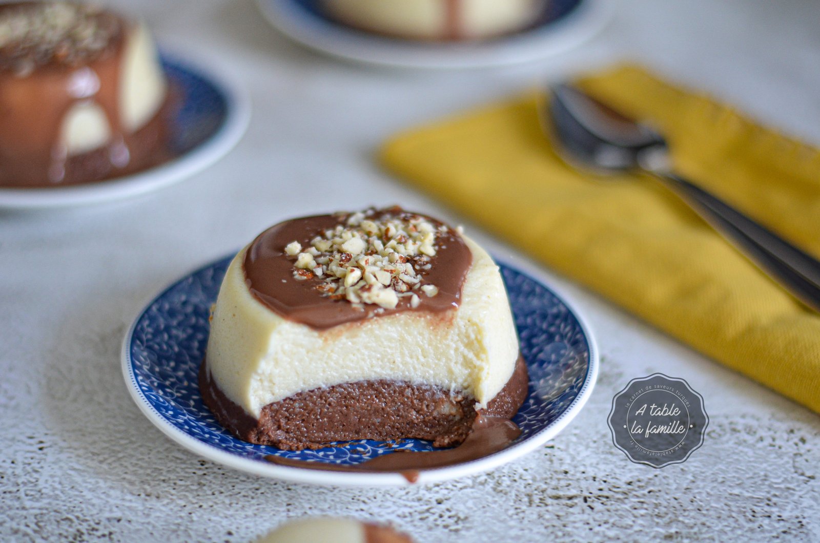 Dessert bicolore à la semoule