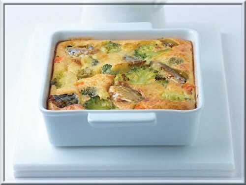 Clafoutis de Maquereaux Marinés au Sancerre et Brocolis