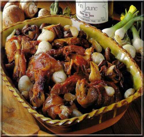 Coq aux Petits Légumes et au Vin Jaune