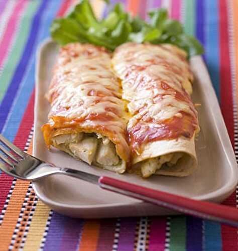 Enchiladas au Poulet et Fromage