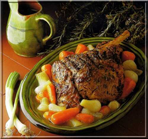 Gigot Braisé aux Petits Légumes