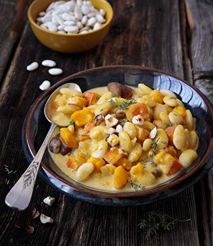 Mijoté d’automne aux haricots blancs et butternut