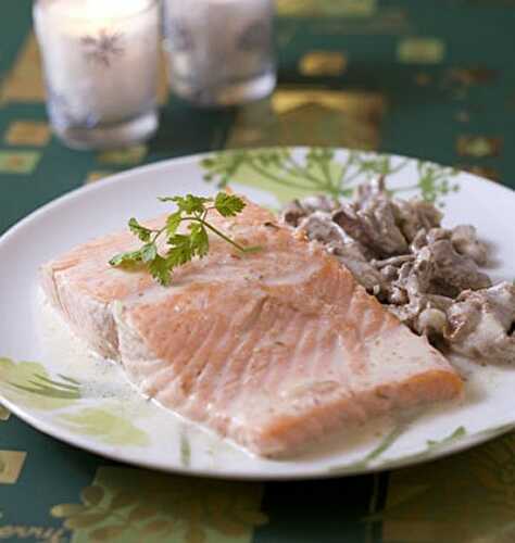 Pavé de Saumon aux Girolles