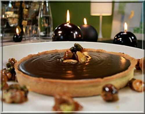 Tarte au Chocolat et aux Fruits Secs Caramélisés