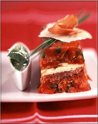 Terrine de Tomates de France aux Copeaux de Parme et Parmesan