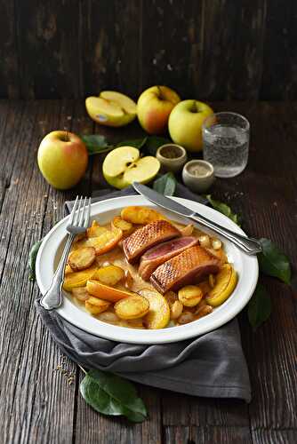 Canard et Pomme du Limousin AOP rôtie, sauce cidre