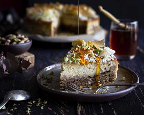 Cheesecake façon baklava au miel de châtaignier