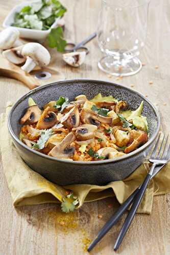 Dahl de lentilles corail aux Champignons LOU