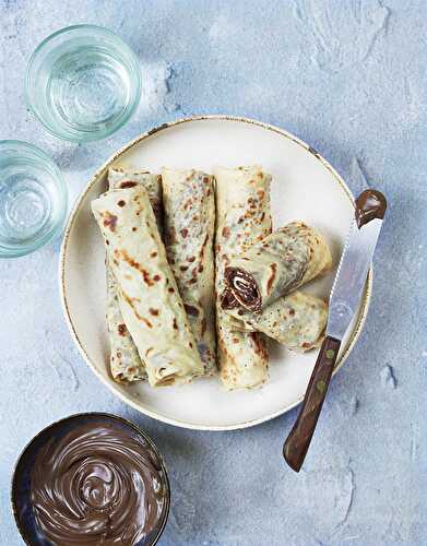 Rouleaux de crêpes à la pâte à tartiner Karéléa