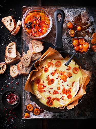 Camembert rôti aux kumquats