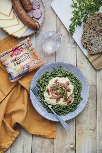 Spaetzle alsaciens aux épinards et crème de raclette « fumée »...