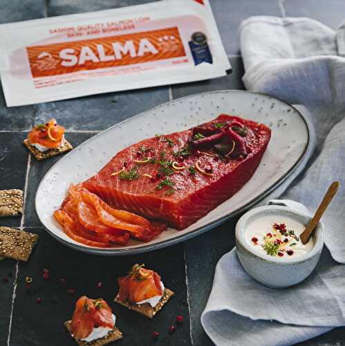Gravlax de saumon SALMA® à la betterave