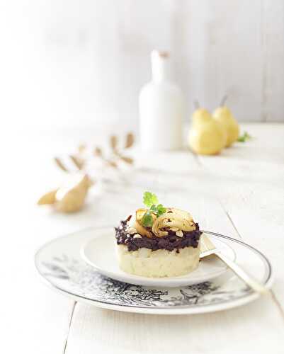 Parmentier de Ratte du Touquet au boudin noir et à la poire