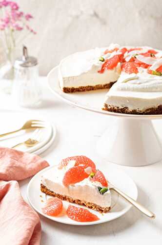 Cheesecake sans cuisson au pamplemousse de Floride