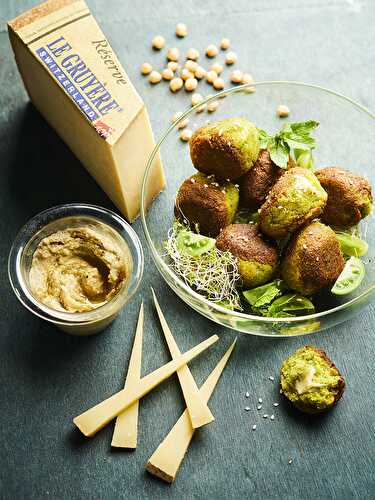 Falafels aux pois chiches fourrés au Gruyère AOP Suisse