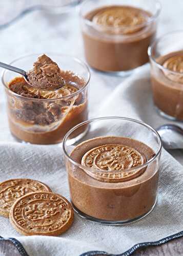 Mousse craquante au chocolat et spéculoos