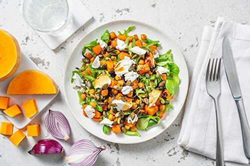 Salade de potiron & chèvre frais