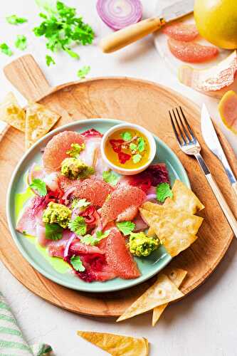 Ceviche d’espadon et pamplemousse de Floride