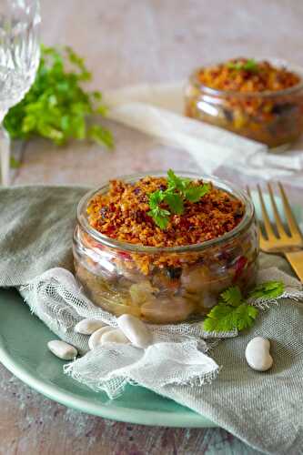 Crumble de Haricots Tarbais au chorizo & parmesan