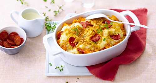 Gratin de potiron au chorizo et à la Floraline®