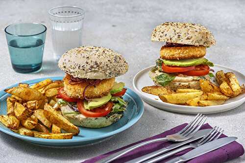 Burger à la mozzarella pannée & avocat