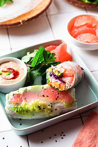 Rouleaux de printemps au poulet et au pamplemousse de Floride