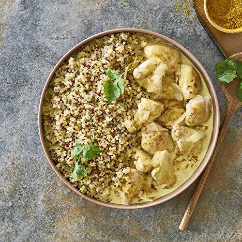Quinoa Gourmand et poulet sauce curry
