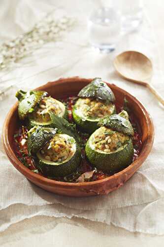 Petits farcis de polpette de veau au basilic et aux pignons