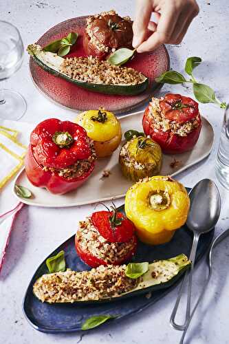 Légumes farcis aux céréales, quinoa