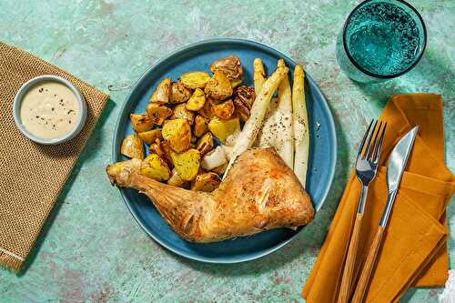 Poulet, asperges & béchamel