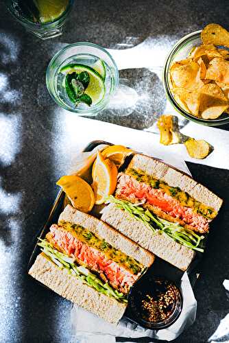 Sandwich sando au saumon de Norvège