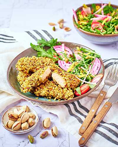 Croquettes de poulet panées à la pistache