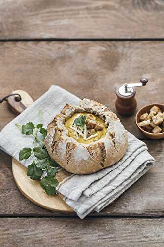 Soupe de petits légumes Florette® en bol de pain