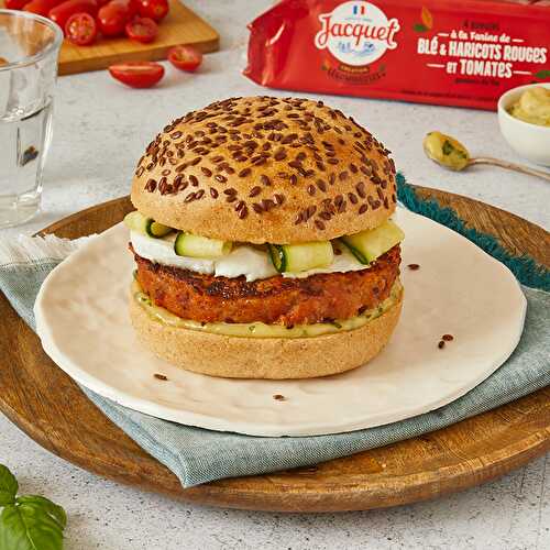 Burger à la farine de Blé haricots rouges et tomates