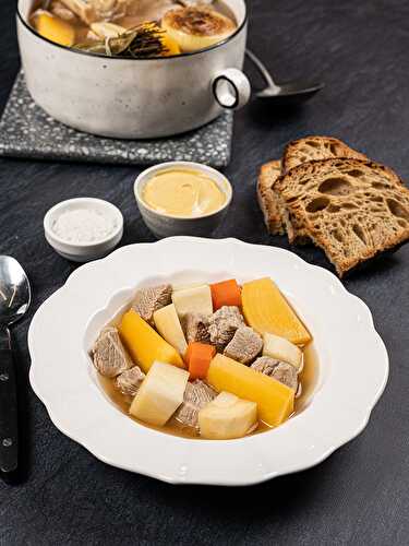 Pot-au-feu de veau, légumes oubliés